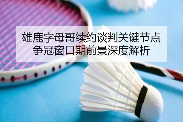 雄鹿字母哥续约谈判关键节点 争冠窗口期前景深度解析